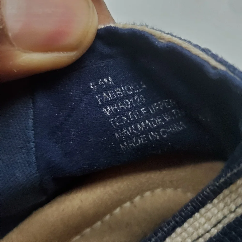 Mia Fabbiolla Striped  Espadrilles Slip-on Shoes Navy Women's 9.5 Shoes
